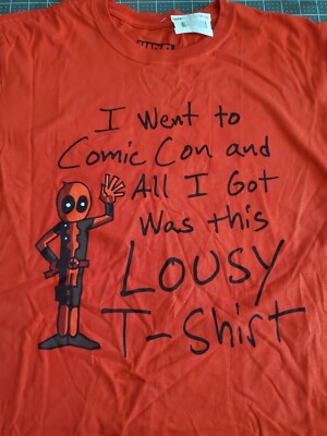 DEADPOOL 2 Lousy ComicCon T-SHIRT SDCC New Marvel Large I Went To All I Got   