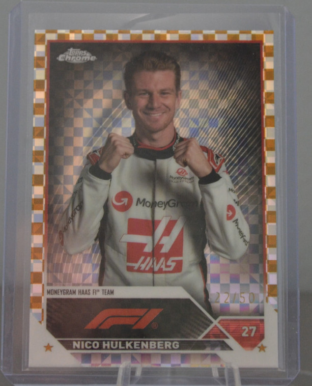 2023 Topps Chrome Formula 1 -Nico Hulkenberg #46 Gold Checker X-Fractor /50 RC