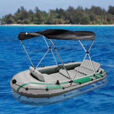 Boat Topside 3 Bows Top Cover 600D Oxford Cloth UV Protect Aluminum Alloy Frame