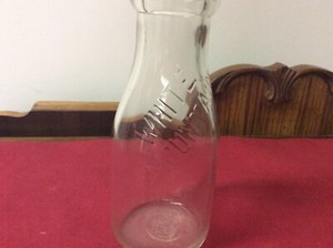 Vintage White Mountain Pint Milk Bottle