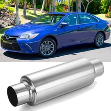 2.5" In/Out 16" Exhaust Resonator Muffler Deep Tone For Toyota Lexus Sedan Coupe