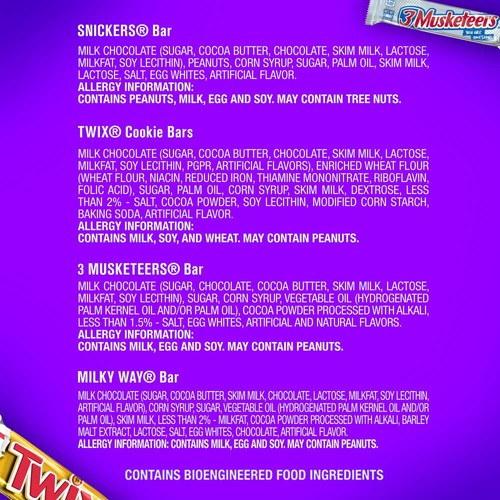 SNICKERS, TWIX, 3 MUSKETEERS & MILKY WAY Full Size Bars Variety Mix, 18-Count Bo - Picture 8 of 11
