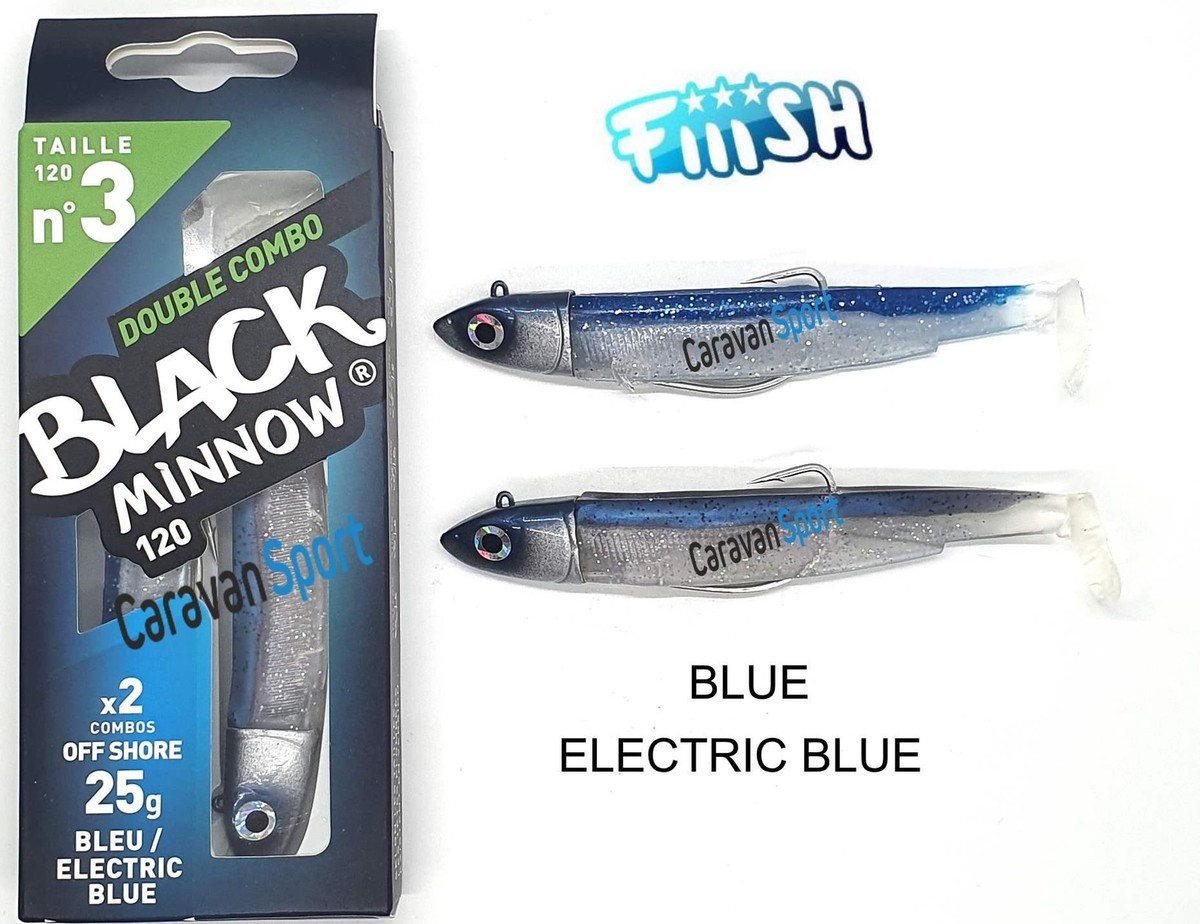 FIIISH Black Minnow No.3 12cm - Double Combo Off Shore 25g Bleu Electric Blue