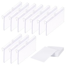 50 Pcs Draht Regal Label Halter 1,65x2,36 Zoll,Kunststoff Waren Zeichen