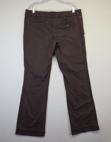 Pantalone Mossimo Junior 15 Marrone Svasato Mid Rise Y2K Elasticizzato Accademia Divisa Lavoro - Foto 2 di 17