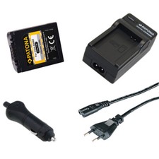Batteria Patona + caricabatteria casa/auto per Panasonic Lumix DMC-FZ50