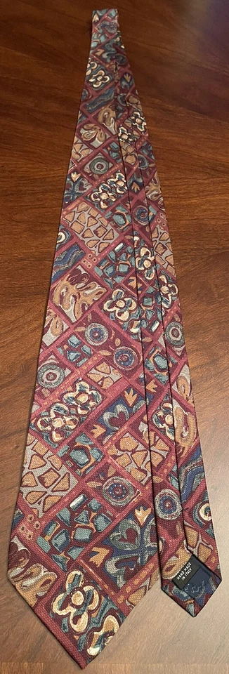 Corbata de cuello Fierte S.r.l para hombre de hoy hecha a mano 100 % seda para hombre hecha en Italia Foto 3 de 4