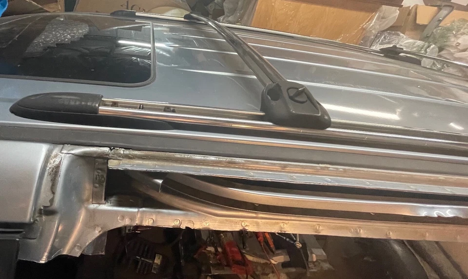 CHRYSLER OEM PORTAEQUIPAJES RIELES DE CARGA 65" largo CROMO Dodge Jeep Caravana Durango NJ Foto 4 de 4