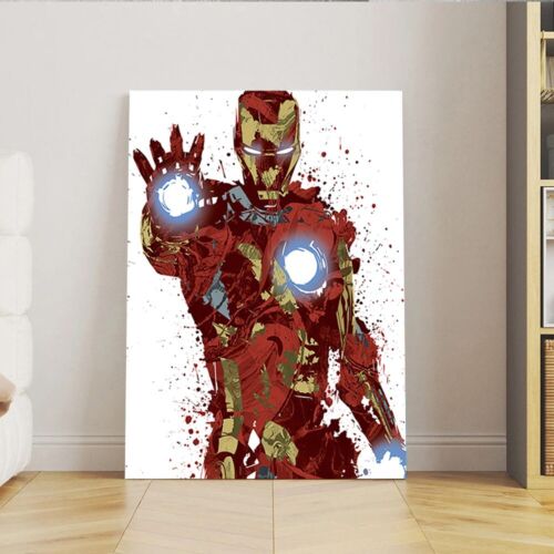 Marvel Superheroes Watercolor Wall Art - Spider-Man and Iron Man Canvas Prints - Picture 1 of 10
