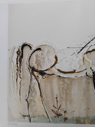 SALVADOR DALI LA LICORNE LITHOGRAPHIE ORIGINALE SIGNEE 1983 CHEVAUX SUPERBE - Picture 7 of 9