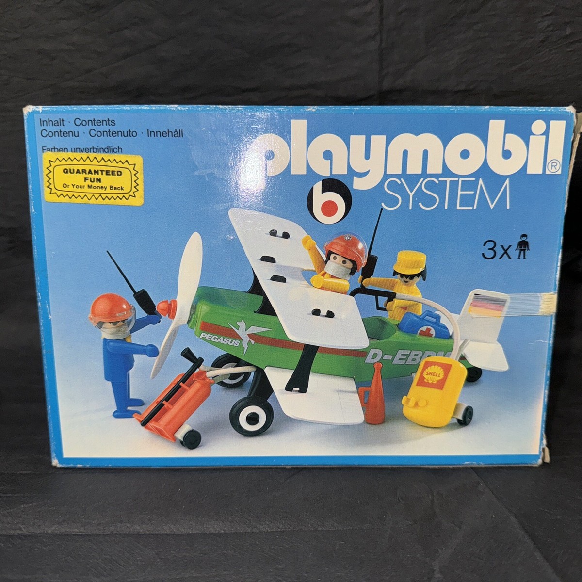 Playmobil 3246 Avion Biplan Pegasus - Boîte System Klicky Vintage
