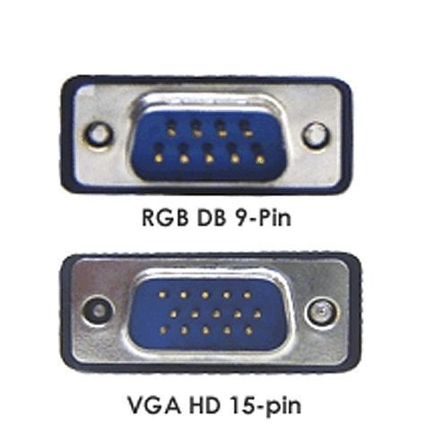 New RGB D-sub 9-Pin To D-sub 15 Pin VGA Video Adapter Cable - Afbeelding 1 van 5