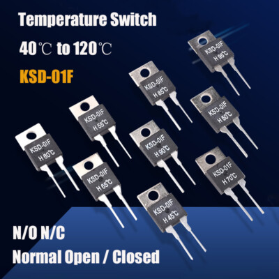 KSD-01F Temperaturschalter Thermostate 40  bis 120  Normal offen / geschlossen