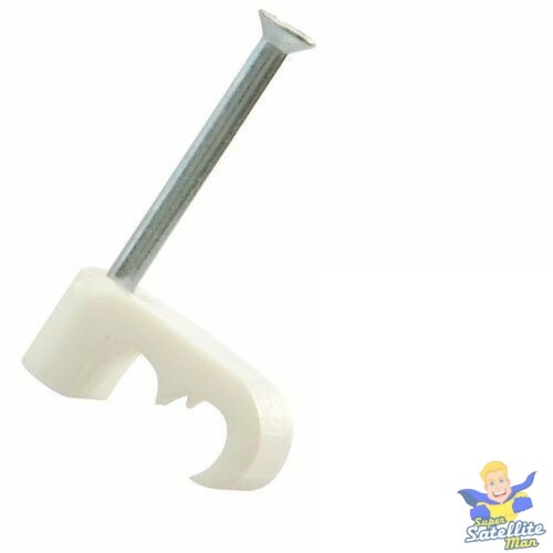 100x Clip Cavo Coassiale Bianco Doppio Fucile WF65 CT63 Doppio Filo - Foto 6