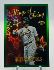 2023 Topps Archives Kings of Swing Green Foil Albert Pujols Cardinals #'d 85/99