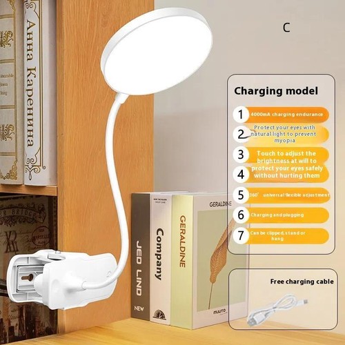 Led Table Lamp USB Rechargeable Night Light With Folding Clamp Eye Protection - Photo 15/15