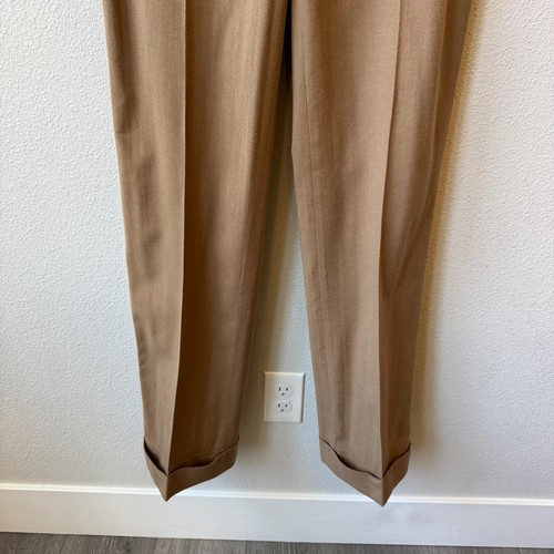 Brooks Brothers 346 Wool Stretch Pants Women's 6 Beige Cuffed Business Casual - Picture 4 of 22