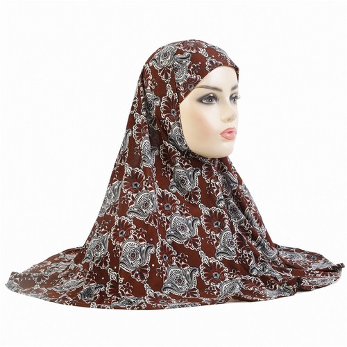 Mujeres Musulmanas Una Pieza Amira Turbante Hiyab Bufanda Pañuelo Mantones Envoltura Islámica - Imagen 14 de 42