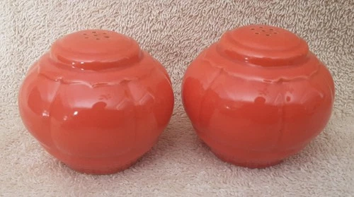 Vintage Radioactive Red 1930’s Riviera by Homer Laughlin Salt and Pepper Shakers