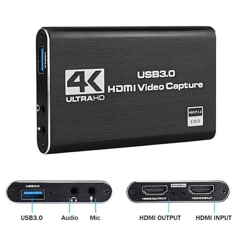 4K Audio Video Capture Card, Full HD, HDMI USB 3.0 Video Capture Device