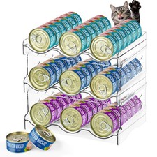 REFLYING Cat Food Can Organizer, Can Organizer for Pantry Transparent Cat Foo...