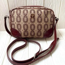 Anna Sui Canvas Leather Shoulder Bag Butterfly