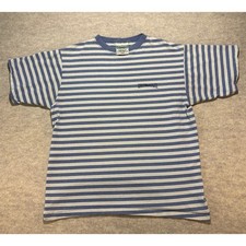 Vintage Levis Strauss & Co Striped T-Shirt Mens Large Blue White Made in USA