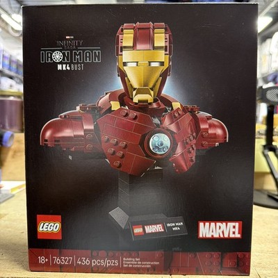 LEGO Marvel Iron Man MK4 Bust 76327 Infinity Saga 436 pc Factory Sealed Bad Box