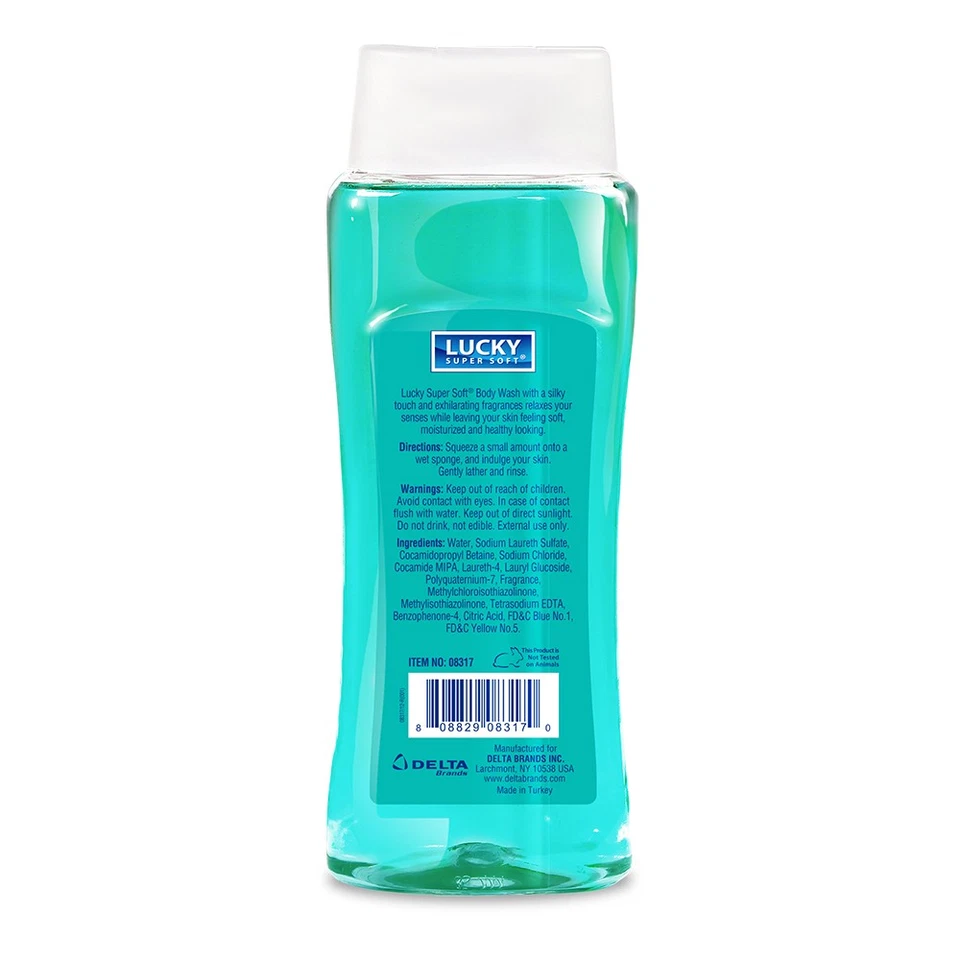 Jabón corporal Lucky Super Soft Revive. Eucalipto y menta. 15 fl.oz. Pack de 6 Foto 3 de 4