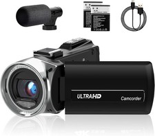 4K Video Camera Camcorder 48MP Vlogging Camera for YouTube 18X Digital Zoom