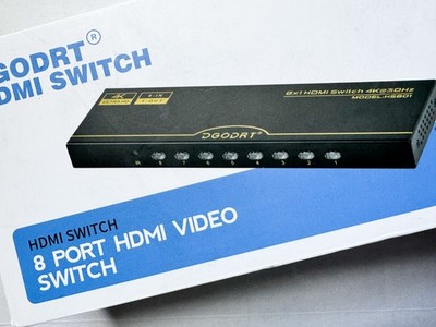 DGODRT 8 Port HDMI Switch HS801-T 4K 8x1 HDMI Selector Box w/ Remote NEW