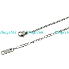 Genuine 18K White Gold Filled Tarnish-Free 1.5 mm wide Box Chain Necklace E048W