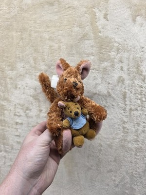 Kanga und Roo authentisch Vintage Disney Store Plüsch Winnie Puuh mit Etikett