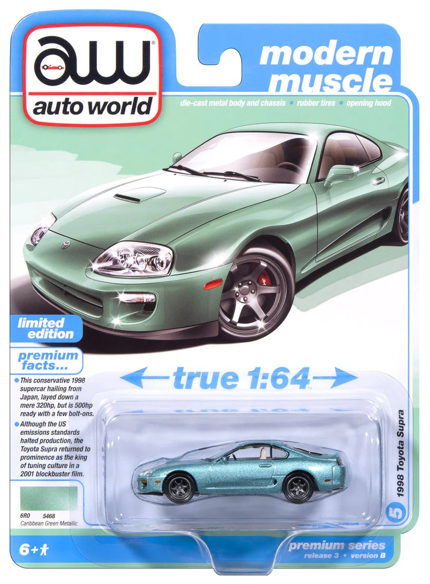 Auto World Modern Muscle Caribbean Green Metallic 1998 Toyota