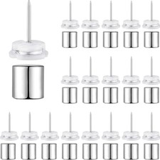 Outus 20 Sets Magnetic Push Pin Magnet Thumb Tack Poster 20 mm x 9 mm, Silver