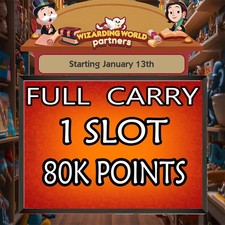 Wizarding World Partners Event 1 slot Monopoly Go Full Carry 80k points