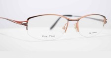 Pure Titan Brille Mehrfarbig Metallik Klassisch Halbrand Gold Rot Glitzer Woman