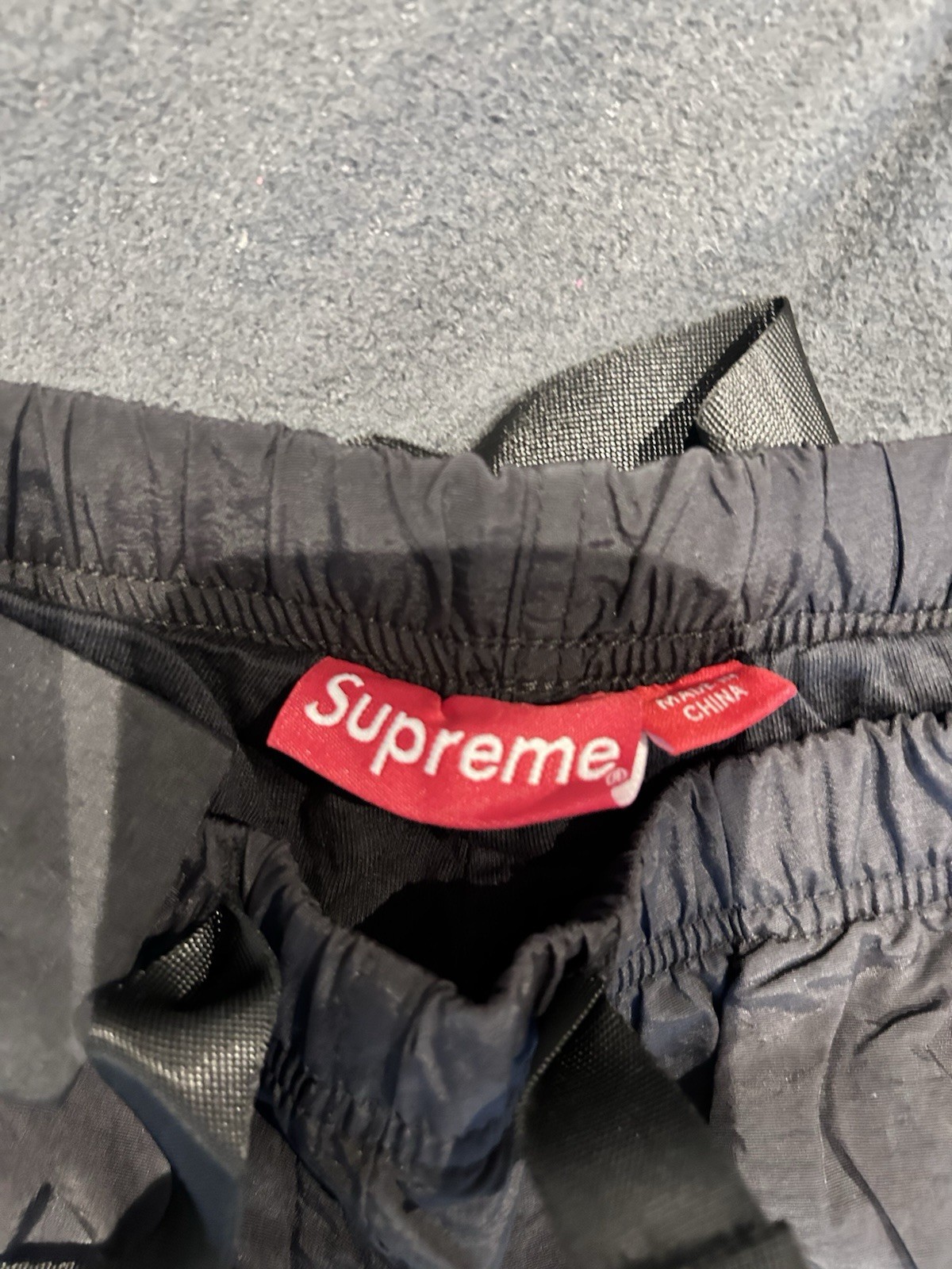 Supreme Men's Black Logo Track Pants Size S 2
