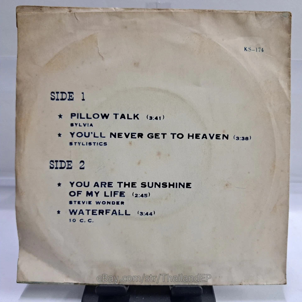 STEVIE WONDER /STYLISTICS /SYLVIA /10 C.C. THAILAND EP 45 THAI - Image 2 of 4