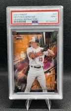 2024 Topps Finest - Common Heston Kjerstad #43 Orange Refractor /25 (RC)