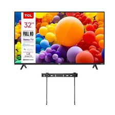 TCL 32" 1080p FHD LED Smart Roku TV Wall Mount Alexa Google Renewed