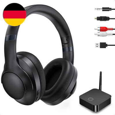 Wireless Kopfhörer Zum Fernsehen Mit Sender, Over-Ear Bluetooth 5.3 Tv-Headset F
