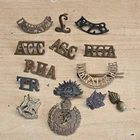 Military Cap Badges Shoulder Titles Job Lot Royal Engineers RGA Canada WW1 WW2