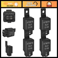 12V 40A Heavy Duty Automotive Relay - SPST 4-Pin, Pack of 4, Universal Fit