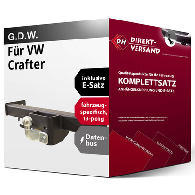 Für Crafter 2E Kasten/Bus (G.D.W.) Anhängerkupplung starr + E-Satz 13pol AHK