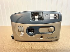 Polaroid 200BF 35mm Film Camera Focus Free with Built-In Flash   Tested Works