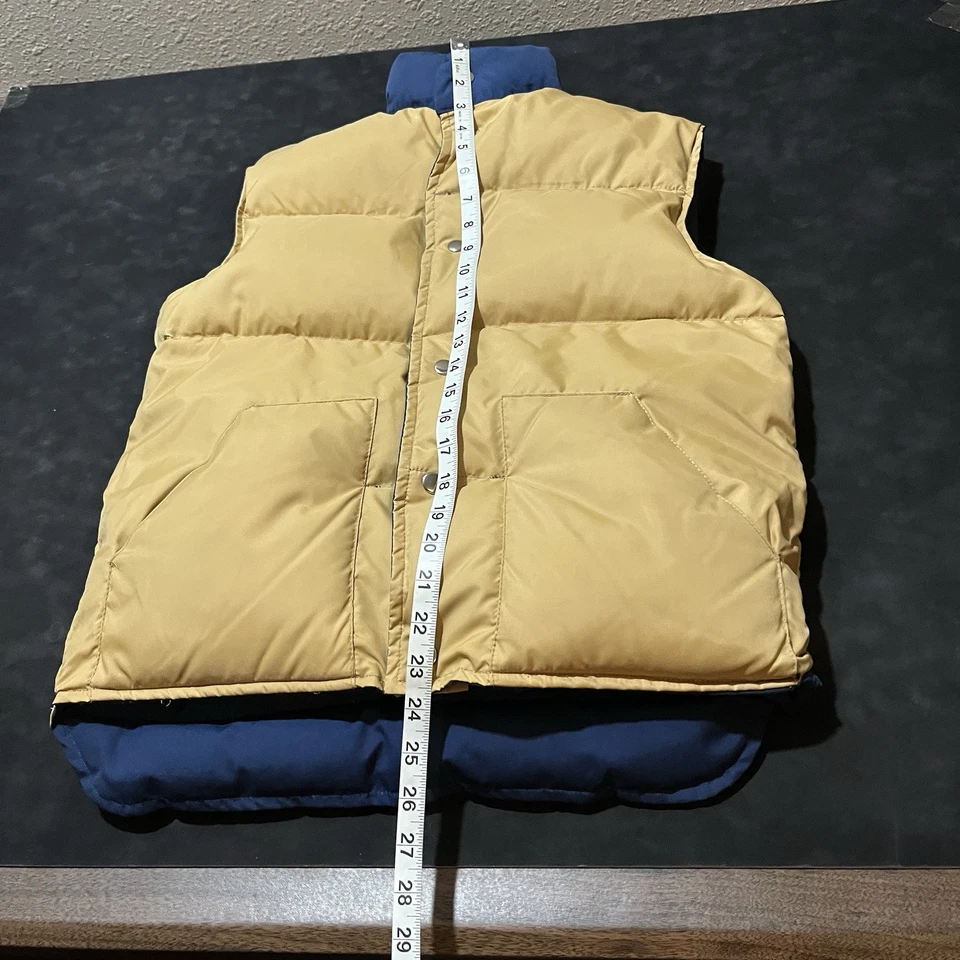 Bloomingdale's Vintage Plumón Chaqueta Puffer Chaleco Reversible Caminata Nuptse Foto 4 de 4