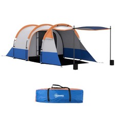Two-Room Family Tent with Front Porch, Sleeps 3, Easy Setup, Waterproof