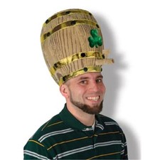Beistle - 30708 - Plush Shamrock Beer Barrel Hat - Pack of 6