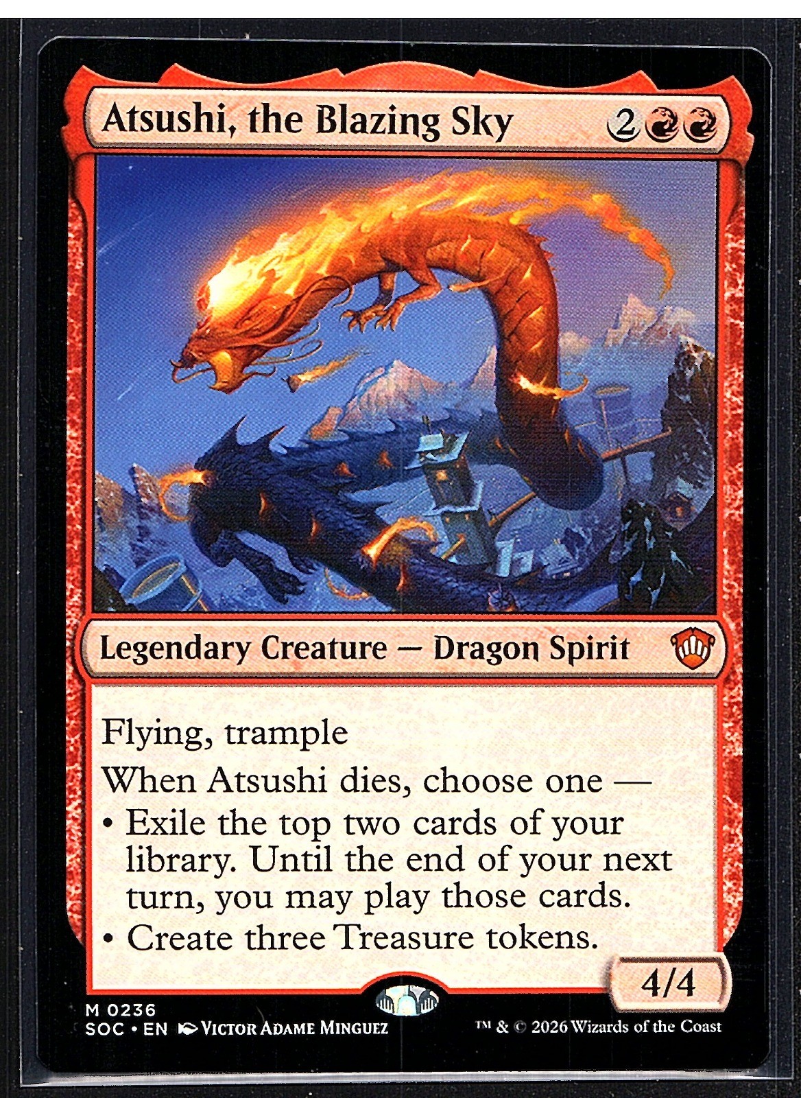 Atsushi, the Blazing Sky M Commander: Secrets of Strixhaven 236 NM